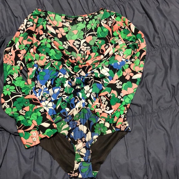 zara satin bodysuit